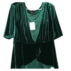 Green velvet top